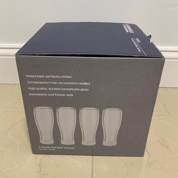 NIB Henckels International 14-oz. Double Wall Beer Glass, 4-pack - Picture 8 of 8
